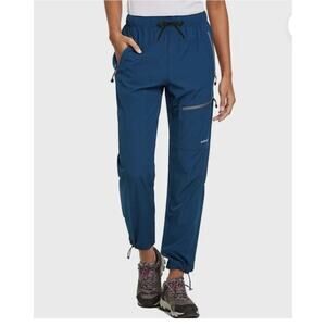 BALEAF Activewear Jogger Cargo Pants Pull On Drawstring Hiking Quick Dry Blue XS
